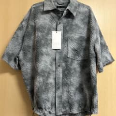 ZARA テクスチャードアブストラクトプリントシャツ　Mサイズ