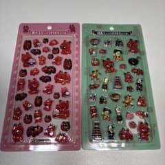 赤べこ 福島 ぷっくりキラキラシール 2枚セットのサムネイル