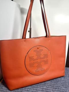 正規品】トリーバーチ トートバッグ オレンジ パンチング 大容量 A4 