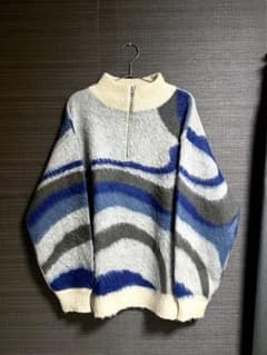 マーブルガラ ハーフジップ ニットのサムネイル