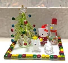 平成レトロ キティ サンリオ クリスマス ガラス細工 ファンシー 昭和