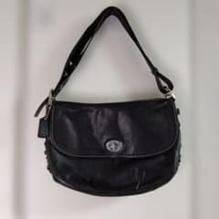 ☆美品【COACH】ブラック レザー ターンロック ショルダーバッグ 2wayのサムネイル