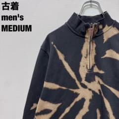 GEORGE 조지 스웨트 하프집 블리치 타이다이 블랙 M 헌옷