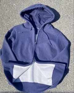 OLD UNIQLOダブルジップパーカーインディゴarchive y2k短丈のサムネイル