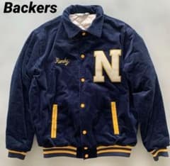 未使用級✨Backers バッカーズ コーデュロイスタジャン ネイビーイエローM 未使用級✨Backers バッカーズ コーデュロイスタジャン ネイビー