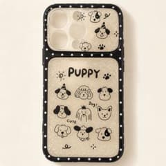 iPhone 16 Pro Max 犬柄 ラメ スマホケースのサムネイル