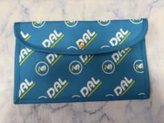 매달린 도부츠의 숲 DAL 로고들이 플랫 파우치 블루