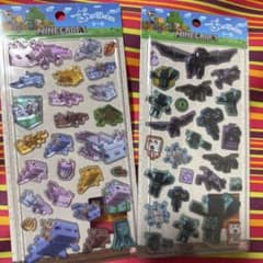 マインクラフト　MINECRAFT ぷっくりったいシール　ウーパールーパー　2点のサムネイル