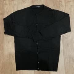 JOHN SMEDLEY（ジョンスメドレー）ブラック クルーネックカーディガン