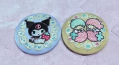 サンリオ　刺繍缶バッチ4 クロミ.リトルツインスターズ２種セットのサムネイル