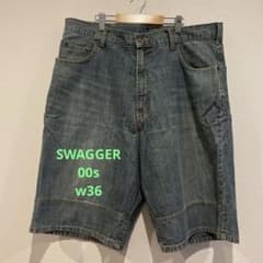 SWAGGER 00s デニム ハーフパンツ W36 日本製のサムネイル