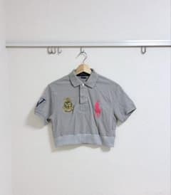 Polo Ralph Lauren クロップドポロシャツ グレーのサムネイル