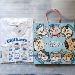 ちいかわ 星ふるスカイツリーとひみつの島 Tシャツ XL ショッパー 限定