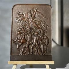 【Marseillaise】 Decorative relief for desk, living room, entrance hall, modern craft, fine art ornament