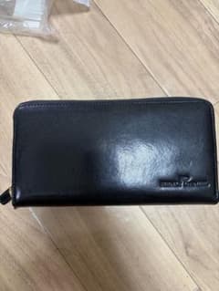 【新品未使用/本革】ヘンリーダニエル イタリアンレザー 大容量長財布 黒のサムネイル