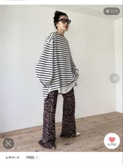 wee9s SHOUBU PANTS レオパード柄 フレアパンツのサムネイル