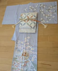 訪問着フルセット　春秋柄　淡藤　結婚式　入学式　卒園式　七五三　訪問着セット 訪問着フルセット 春秋柄 淡藤 結婚式 入学式 卒園式 七五三 訪問着
