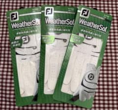 FootJoy WeatherSof ゴルフグローブ 21cm 3枚セットのサムネイル