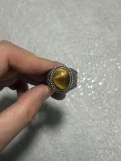 TKGary Reeves タイガーアイ　リング　20号 TKGary Reeves タイガーアイ リング 20号 仏シルバー830