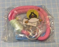 1個 PINGU ピングー アクリルチェーン スマホストラップ ピンク 桃色のサムネイル