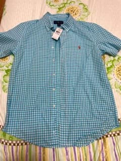 タグ付き新品未使用 Ralph Lauren 水色チェック 半袖シャツのサムネイル