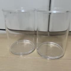 無印良品 アクリル円筒ケース フタ付　2個セットのサムネイル