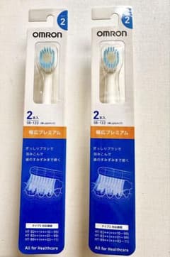 OMRON 替えブラシ SB-122 & 09X8F 2本入りを2セットで4本のサムネイル