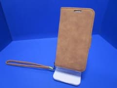 역 있음·미사용 ● iPhone12mini 수첩형 케이스 카멜 상질 PU 레더