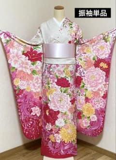 25-振袖◇振袖単品 正絹 成人式や着付け練習に！ 中古品 - メルカリ