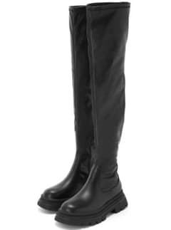 GRL レザー厚底ニーハイブーツ[gd1482] 美品のサムネイル