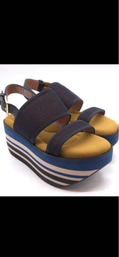 ⭐︎MARNI☆プラットフォーム スポーツサンダル ネイビー イエロー ⭐︎MARNI☆プラットフォーム スポーツサンダル ネイビー イエロー