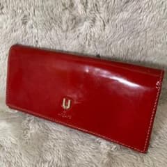 U by ungaro 유바이 은가로 긴 지갑 레드 동전 지갑 지갑