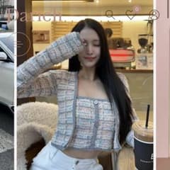 Darich ミックスツイードニットトップスのサムネイル