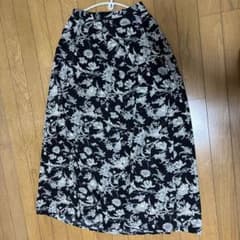 美品　nairo ナイロ　ツートーンフラワーロングスカート　ボタニカル柄　M