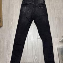 ZARA ブラックデニム サイドストライプのサムネイル