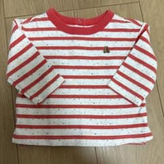 GAP ベビー 長袖Tシャツ ボーダー くま刺繍のサムネイル