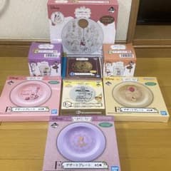 곰의 푸씨 이치 반 쿠지 8 점 세트 플레이트 디저트 컵