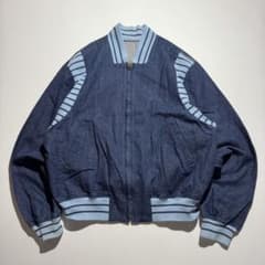 t*n様 80s Denim sport blouson varsity jac - メルカリ