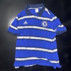 希少 Chelsea FC ポロシャツ 刺繍 ボーダー チェルシー - メルカリ