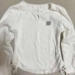 【mily bilet】ロゴ刺繍サイドギャザーリブカットソー（長袖）のサムネイル