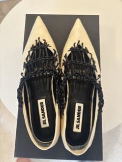 JIL SANDER フラットシューズ ホワイト・ブラックのサムネイル