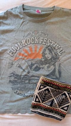 フジロック2012 公式Tシャツ(L)＆今治マフラータオルセット 希少フェスTのサムネイル