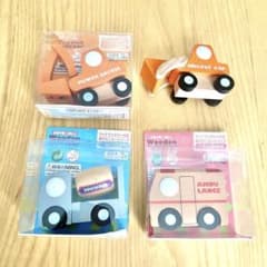 木製ミニカー4個セットのサムネイル