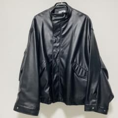 【美品】レザー ジャケット ブラック メンズのサムネイル