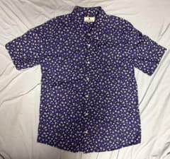 southern pines 花柄 半袖シャツ パープルのサムネイル