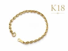 【ヴィンテージ】K18金刻印イエローゴールド ブレスレット チェーン査定済 ヴィンテージ】K18金刻印イエローゴールド ブレスレット チェーン査定