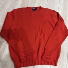 Ralph Lauren ラルフローレン ニットセーター M 赤 ヴィンテージ品のサムネイル
