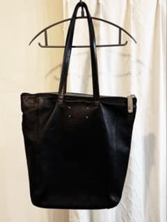 マルジェラ margiela 本革 レザートートバッグ ショルダー ブラック