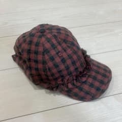 チェック　赤　キャップのサムネイル