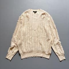 MOARMY様Drawer ドゥロワーフリンジカーディガン ウール ベージュ L MOARMY様Drawer ドゥロワーフリンジカーディガン ウール ベージュ L